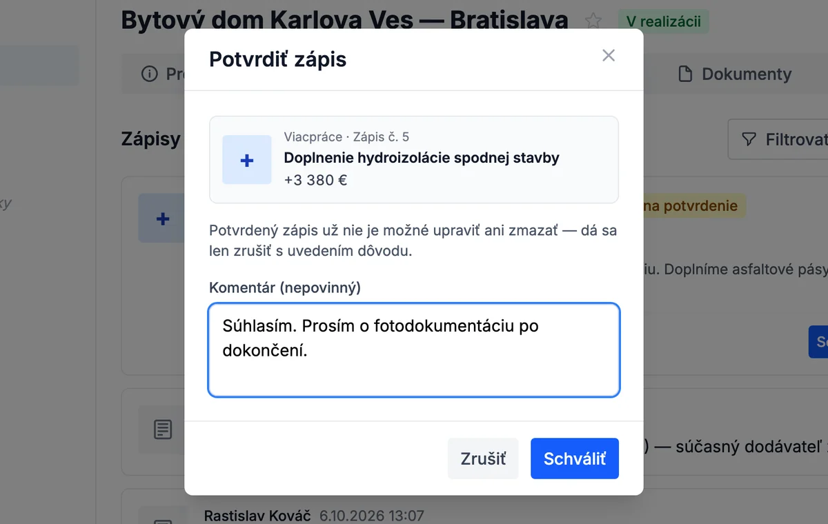 Investor zápis schváli