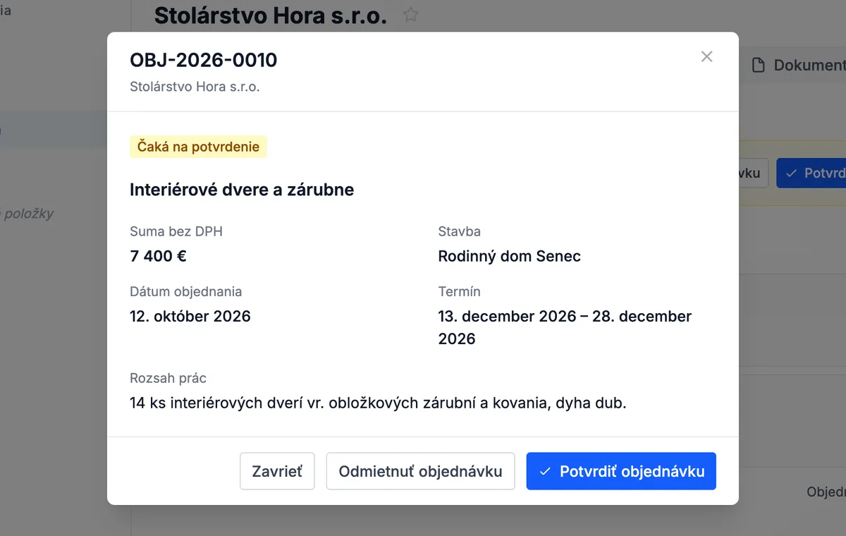 Subdodávateľ ju potvrdí v portáli